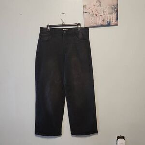 SO size 15 32W High Rise Wide Leg Black Jeans